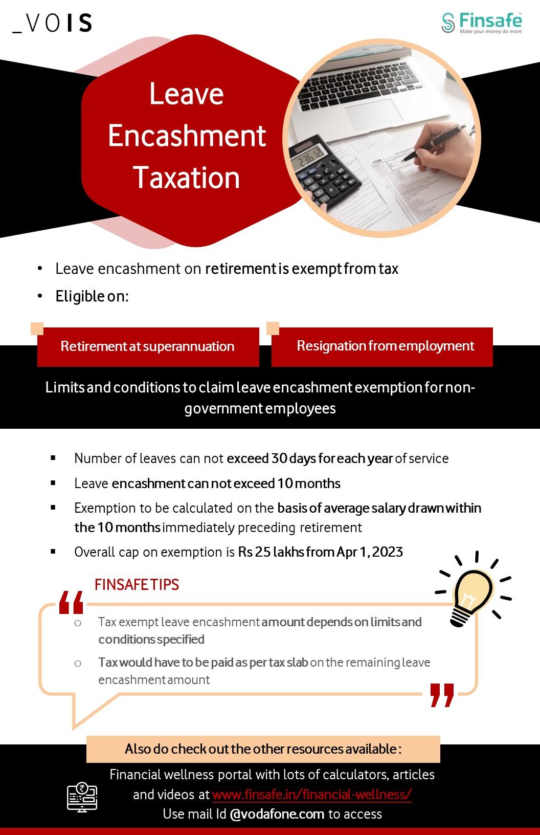 Week 2- Leave Encashment Taxation- vois