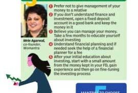 TOI: SINGLE MOTHERS SHOULD LEARN INVESTING