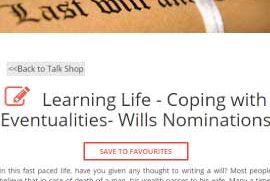 SHEROES – LEARNING LIFE – COPING WITH EVENTUALITIES – WILLS NOMINATIONS
