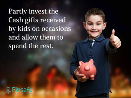 Partly invest the cash gifts received by kids on occasions