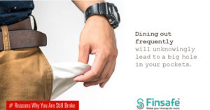 Reasons why you are still broke - Dining out frequently