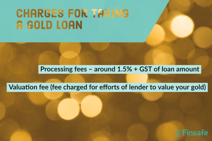 What are the charges for taking a gold loan Finsafe