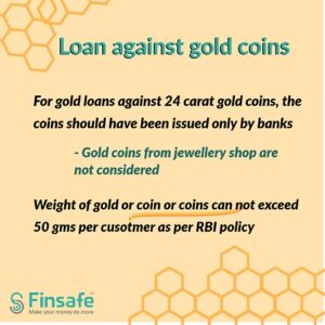 Gold loan against gold coins